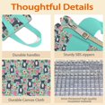 thumbnail image 4 of Cute Pitbull Terriers Dog and Flowers Insulated Lunch Bag for Women & Adults,Large Portable Soft Cooler Lunch Bag,Thermal Food Storage Tote with Pearl Cotton,8.66L,8.75x5.75x9.5 Inch, 4 of 6