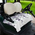 thumbnail image 2 of Golf Cart Seat Covers for 2 Seater,Purple Green Eucalyptus Microfiber Cart Seat Towel Blanket,Watercolor White Botanical Absorbent Breathable Non Slip Bench Seats Protector for Golf Course 51"x31", 2 of 9