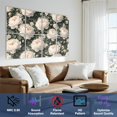 thumbnail image 3 of 8 Pack Art Acoustic Panels Elegant Dark Floral White Black Peonies Leafy Self Adhesive Absorbing Dampening Panels Self Adhesive for Nursery Game Room Bedroom 48"x32", 3 of 7