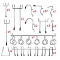 thumbnail image 4 of 81pcs Pegboard Crochets Assortiment Robuste Peg Crochet Organisation Stockage Mural, 4 of 8