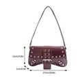 thumbnail image 3 of FENOHREFE Punk Styles Shoulder Bag for Women PU Leather Studded Bag Elegant Underarm Purse for Parties and Daily Use, 3 of 8