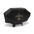 thumbnail image 1 of NFL Rico Industries New Orleans Saints Funda Deluxe para Parrilla en Vinilo Negro - 68" Ancho/Resistente/Velcro, 1 of 3
