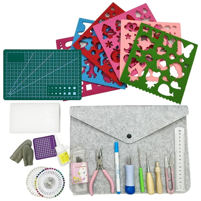 Rongfmy 24 Pcs Aiguille avec 7 Modèles de Poking Costume Complet DIY