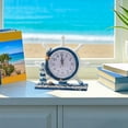 thumbnail image 4 of Kayannuo Mediterranean Nautical Desk Clock | Silent Mute Decor with Anchor Design | Bedroom Living Room Ornament, Battery Operated | Coastal Home Gift for Men Women, 4 of 6