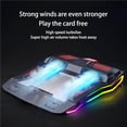 thumbnail image 4 of tssuouriy Laptop Cooler Gaming Notebook Stand Air-flow Cooling Pad Two Fan Lighting Computer Accessory Part Parts Durable No.2, 4 of 6