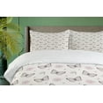 thumbnail image 4 of Ambesonne Entomology Duvet Cover Sets, Butterflies and Blooms, 2-King, Pale Eggshell Pale Pink, 4 of 7
