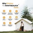 thumbnail image 5 of WHITEDUCK Alpha Canvas Wall Tent Waterproof 4 Season Outdoor Camping & Hunting Tent w/Heavy Duty Aluminum Frame, Best for Large Groups, Families & Outfitters (16'x20', Fire Water Repellent), 5 of 7