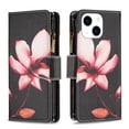 thumbnail image 4 of Allytech Wallet Case Compatible with iPhone 14 Pro Max (6.7 inch) 2022, 9 Card Holder & Zipper Pocket PU Leather Anti-Shock Kickstand Case with Hand Strap for iPhone 14 Pro Max 5G, Pink Floral, 4 of 7