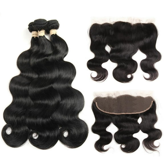 Ustar Virgin Hair 3 Bundles with 4"x13" Frontal Body Wave