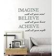 thumbnail image 3 of Imagine Believe Achieve Inspirational Wall Vinyl Decals Sticker Quote Art Décor, 23 X 23 , Storm Gray, Black, 3 of 4