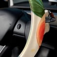 thumbnail image 5 of Peach Car Wheel Cover 14.5 Inch, Printing, PVC Leather, Auto Accessories - Steering Wheel Cover, 5 of 6