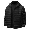 thumbnail image 4 of Men Puffer Jacket Cold Weather Outdoor Detachable Hooded Puffer Jacket Winter Warm Baggy Down Outerwear Relaxed Fit Mens Winter Jackets Black XS, 4 of 4