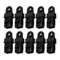 thumbnail image 2 of Set of 10 Crocodile Tent Awning Clamps for Tarpaulin, Canopy, Camping Tent Black Color  Durable and Carry Outdoor, 2 of 4