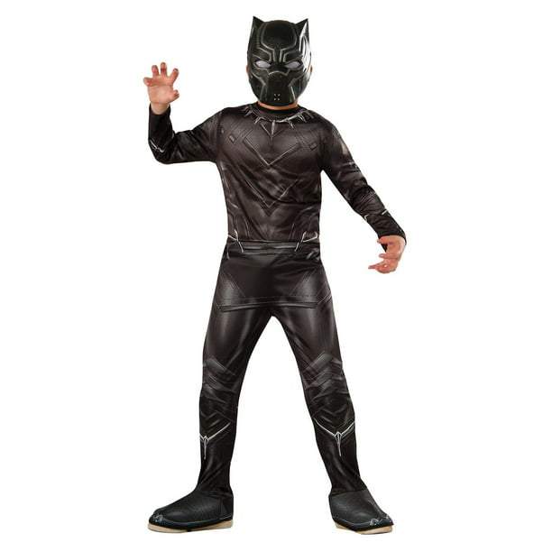 Rubie's Captain America Civil War Black Panther Boy's Halloween Fancy-Dress  Costume for Child, L