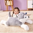 thumbnail image 5 of IKASA Giant Husky Stuffed Animal Plush Toy,Large Jumbo Husky 30" Gray Huge Cute Soft Toys,Big Size Fluffy Plushy Fat Oversized Plushie,Gifts for Kids Girls Boys Girlfriend Childre, 5 of 5