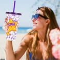 thumbnail image 4 of Clearance Glass&Bottle under $6 Star Color Changing Cups With Lids And Plastic Cups With Lids And Reusable Iced Coffee Cup For Adults Kids Cute Cups For Ice Drink, 4 of 5