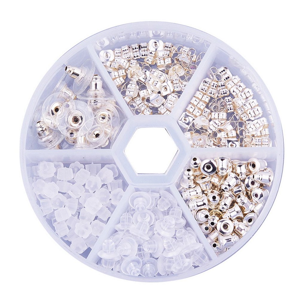 Worallymy 260pcs Earring Backs Replacements Set Hypoallergenic