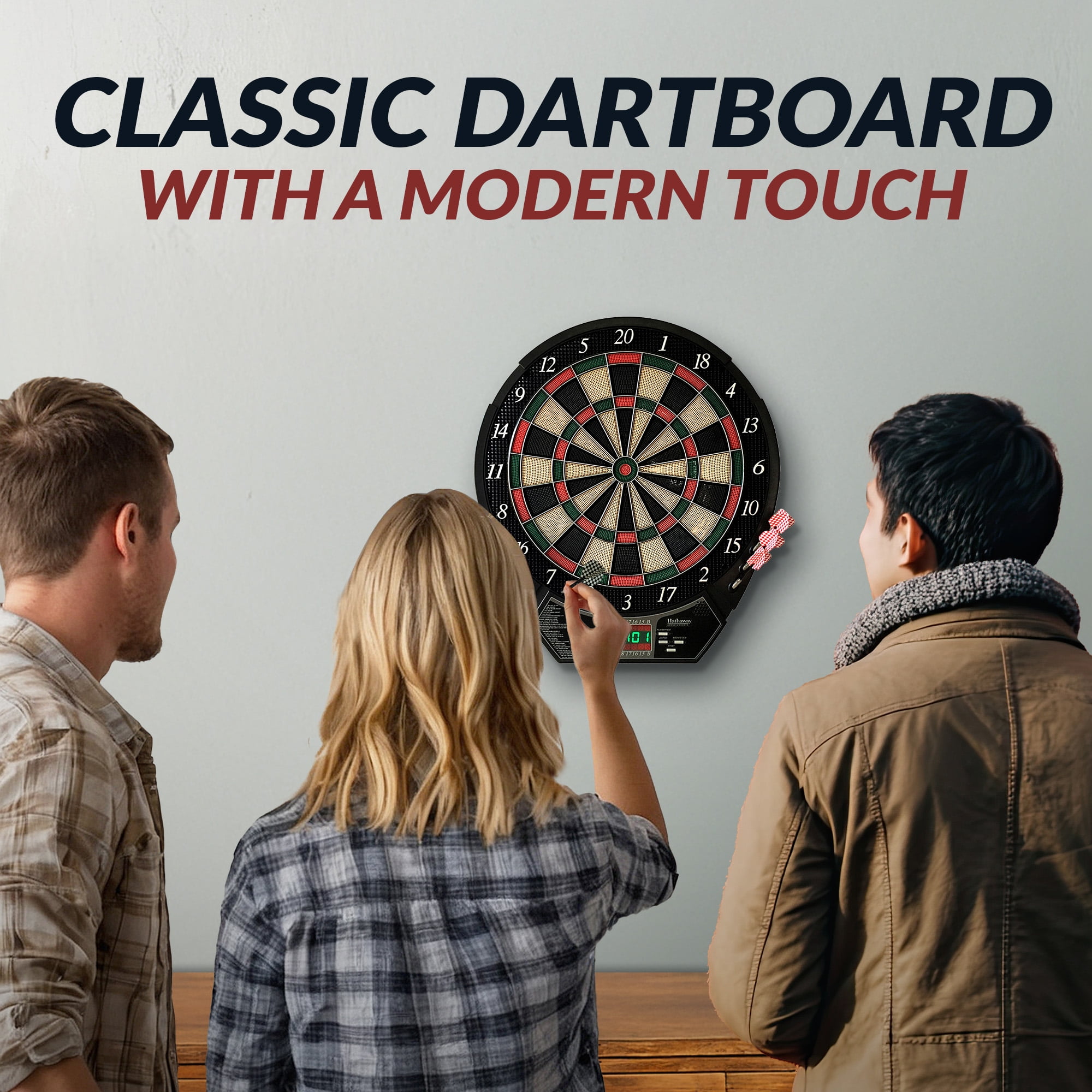 Hathaway Magnum 15.5-in Electronic Dartboard - 20 Games - Soft Tip