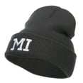 thumbnail image 2 of MI State of Michigan Embroidered Cuff Beanie - Dk Grey OSFM, 2 of 5