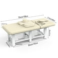 thumbnail image 5 of Miniyam 31.5" - PU Leather Beauty Salon Beauty Bed Modern Segmented Structure Massage Bed , Maximum Weight 800lb- Beige, 5 of 12