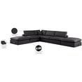 thumbnail image 2 of Meridian Furniture Comfy Black Vegan Leather 6-Pc. Modular Sectional, 2 of 11