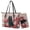 Black Cat Rose, variant on TSOVTHRID Hummingbird Cherry Blossom Print Tote Bag with Purse Lightweight Leather Handbag and Wallet Set for Women Waterproof Totes Top Handle Handbag with Matching Purse,