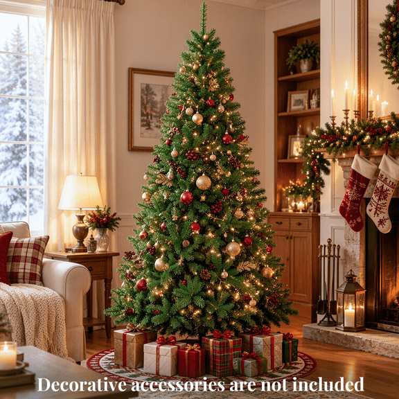 Ktaxon 7ft Artificial Christmas Tree 1200 Branch Tips,Xmas Tree DIY-Friendly Holiday Tree for Home,Party,Decorating,Christmas Decor