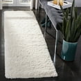 thumbnail image 2 of SAFAVIEH Royal Hartley Solid Plush Shag Runner Rug, Ivory, 2' x 8', 2 of 5