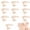 Gold, variant on Stcellnmex Adjustable Reusable Nail Rings No Adhesive Fingernail Decoration Silver 10 Pack