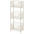 thumbnail image 7 of mDesign Steel Freestanding 3-Tier Storage Organizer Tower with Baskets - Satin, 7 of 7