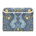 thumbnail image 7 of Yayeee Collapsible Cube Storage Bin with Lid Fabric Closet Decorative Basket with Handles, Yellow Forest Pattern, 7 of 7
