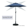 thumbnail image 3 of Ainfox 7.5ft Navy Blue Outdoor Market Patio Umbrella with Push Button Tilt and Crank, Waterproof UV Protection, 3 of 9