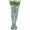 Mint Green, variant on LckLvx Womens Christmas Knee-High Socks Striped Bowknot Knee Length Long Socks Comfy Stretch Thigh High Stockings