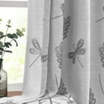 thumbnail image 3 of Melodieux Cortinas Anchas De Lino Con Bordado De Trigo Para Sala De Estar, Puerta De Patio, Ventana Grande, Con Ojales, Estilo Granja, Trigo Gris, 100 X 96 Pulgadas (1 Panel), 3 of 5