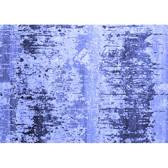 Ahgly Company Indoor Rectangle Oriental Blue Industrial Area Rugs, 5' x 7'