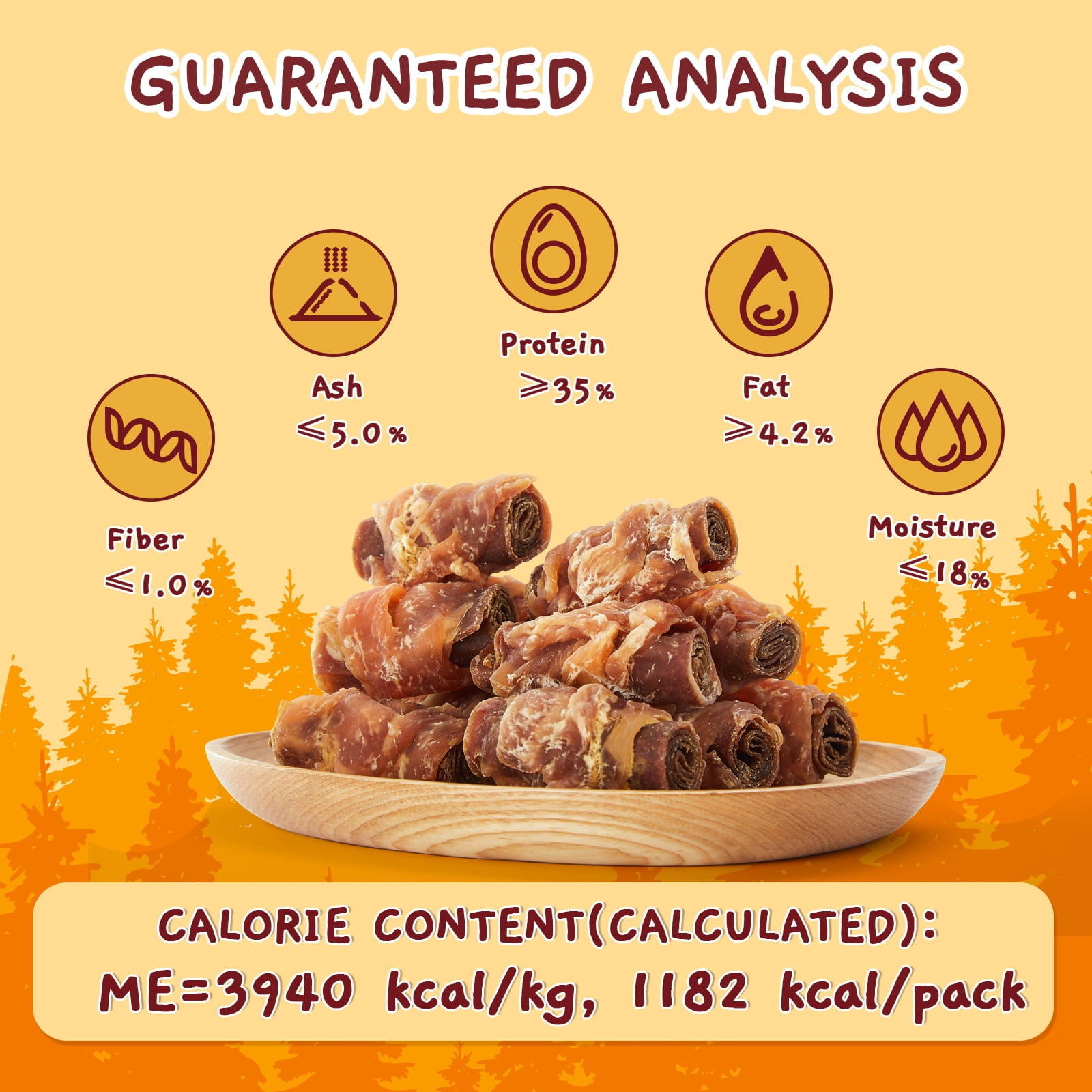 (5 pack) Jungle Calling Multi Flavor Rolls Dog Treats, Peanut Butter, Duck, Chicken & Beef, Rawhide Free Dog Snacks