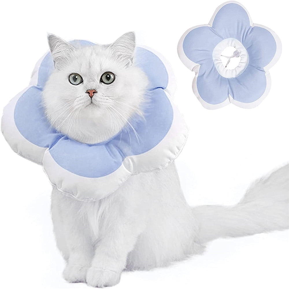 Cat Recovery Collar Cute Sun Flower Neck Cat Cones After Surgery