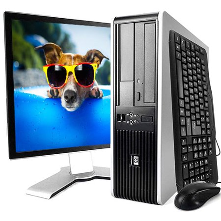 HP Desktop Computer Bundle Intel Processor 4GB RAM 250GB HD DVD Wifi Bluetooth Windows 10 and a 19