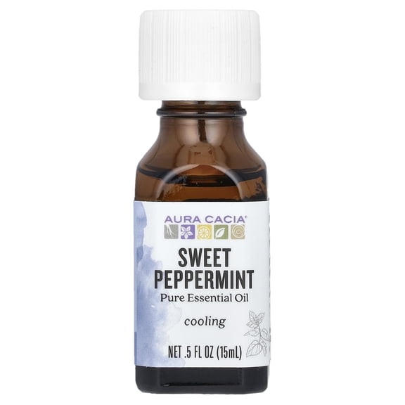 Aura Cacia Sweet Peppermint Essential Oil, 0.50 Oz.