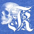 thumbnail image 2 of CafePress - Gothic Skull Initial K - Cute Infant Baby Football Bodysuit, 2 of 3