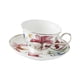 thumbnail image 4 of Taza de café de cerámica con plato. Fácil de limpiar. Diseño floral. Estilo británico. B, 4 of 9