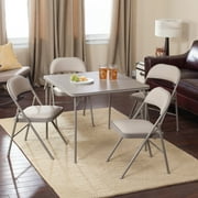 Meco Sudden Comfort Deluxe Double Padded Chair and Back 5 Piece Card Table Set Chickory Dune by Meco Corp