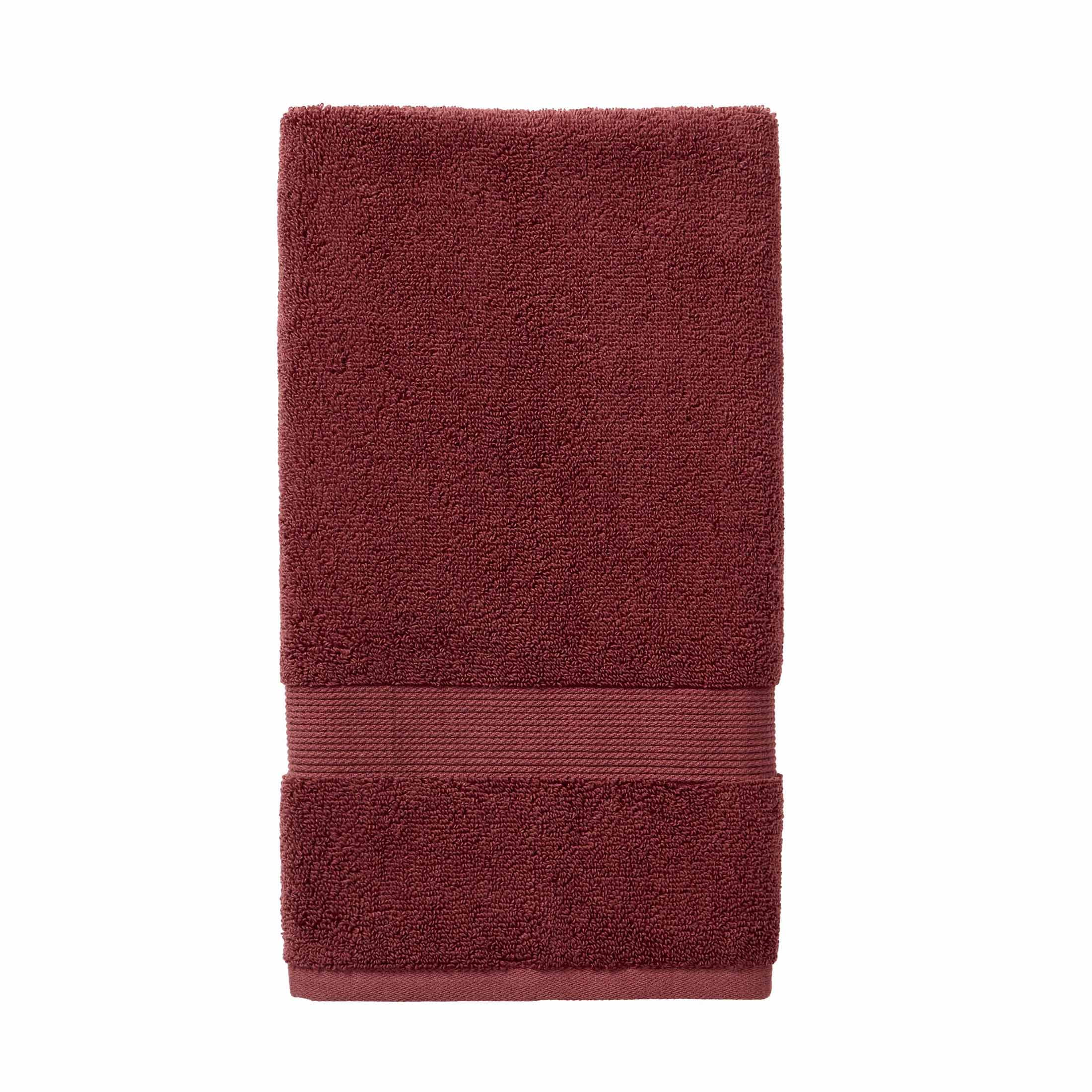 Better Homes & Gardens Signature Soft Solid Cotton 6 Piece Bath Towel Set,Deep Redwood