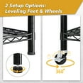 thumbnail image 6 of Ktaxon 6 Tier Wire Shelves, Adjustable Steel Storage Rack Plant Stand Organizer for Kitchen Garage Bathroom, 35.4"W x 15.7"D x 72.8"H, Black, 6 of 11