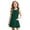 Green, variant on Girls' Uniform Dress Sleeveless Jumper Dress with Bow-Tie, Pleated Hem & Pockets (Green 9-10 Years)