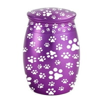 3 Packs Metal Pet Urn Engraved Dog Paw Memorial Urn for Ashes Small Pet Cremation Urn Funeral Keepsake Aluminum Alloy Pet Urn with Velvet Bag for Cats Dogs