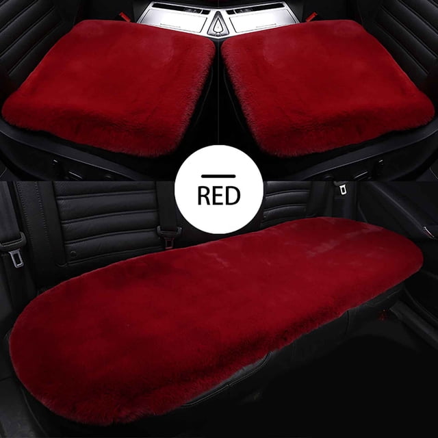 Xihbxyly Artículos de Menos de 5 Dólares. Fundamentos de Imitación, Cojín Interior para Asiento de Coche, Conjunto de Tres Piezas Cálido y Grueso de Terciopelo