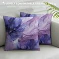thumbnail image 3 of Shangniulu Watercolor marble pillowcase gradient purple blue artistic design pillowcase decoration pillowcase suitable for home sofas, office 18x18 inches, 3 of 5