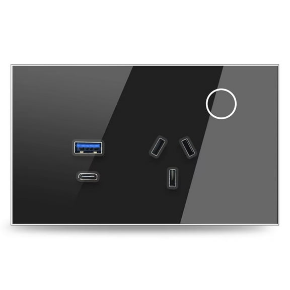 Melery WIFI Smart Tuya Wall Socket Australia Plug USB TYPE-C PD 30W Argentina Outlet Power Touch Remote by Alexa Google Home