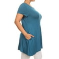 thumbnail image 3 of Women's Casual Plus Size Solid Color Blouse Tunic Top Shirt, 3 of 4
